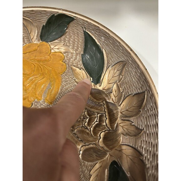 Vintage Plastic Floral Pattern Serving Bowl, Platter Nasco, Japan - Picture 5 of 9